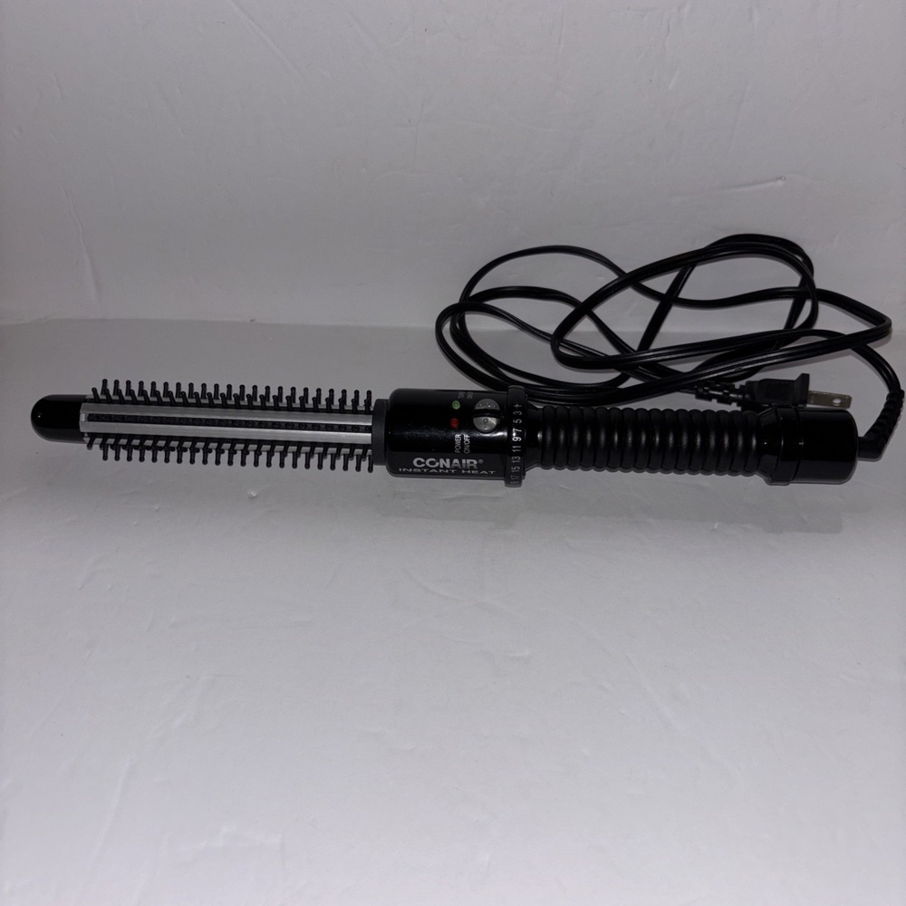 Conair Instant Heat Curling Iron Brush, 30-Second Heat-Up, 25 Heat Settings